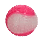 Leuchtender Hundeball mit Quietscher, L 10 cm, Rosa – Dog Comets Glow In The Dark Moon Ball – Bild 2