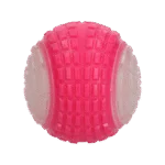 Leuchtender Hundeball mit Quietscher, L 10 cm, Rosa – Dog Comets Glow In The Dark Moon Ball – Bild 3