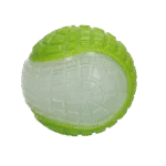 Leuchtender Hundeball mit Quietscher, L 10 cm, Grün – Dog Comets Glow In The Dark Moon Bal – Bild 2