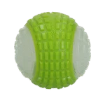Leuchtender Hundeball mit Quietscher, L 10 cm, Grün – Dog Comets Glow In The Dark Moon Bal – Bild 3