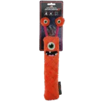 Plüsch Wurfstab für Hunde mit Quietscher, Orange M, 22,5 cm – Dog Comets Invaders