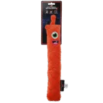 Wurfspielzeug für Hunde aus Plüsch mit Quietscher, Orange L, 32 cm – Dog Comets Invaders