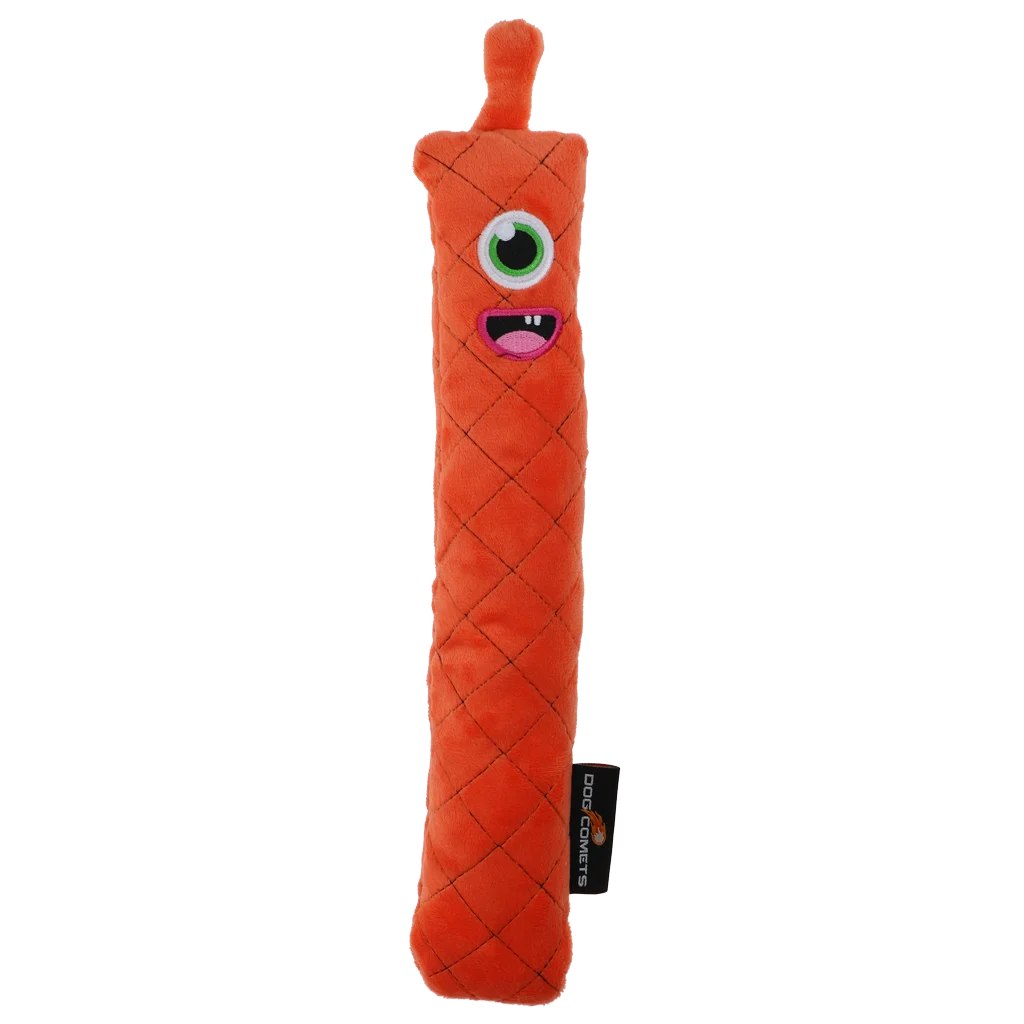 Wurfspielzeug für Hunde aus Plüsch mit Quietscher, Orange L, 32 cm – Dog Comets Invaders – Bild 2