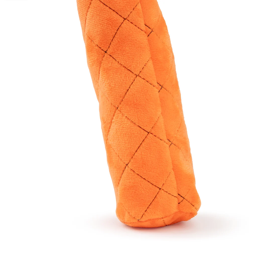 Großes Plüsch Kuscheltier für Hunde mit 3 Quietschern, Orange, 150 cm – Dog Comets Invaders XXL – Bild 5