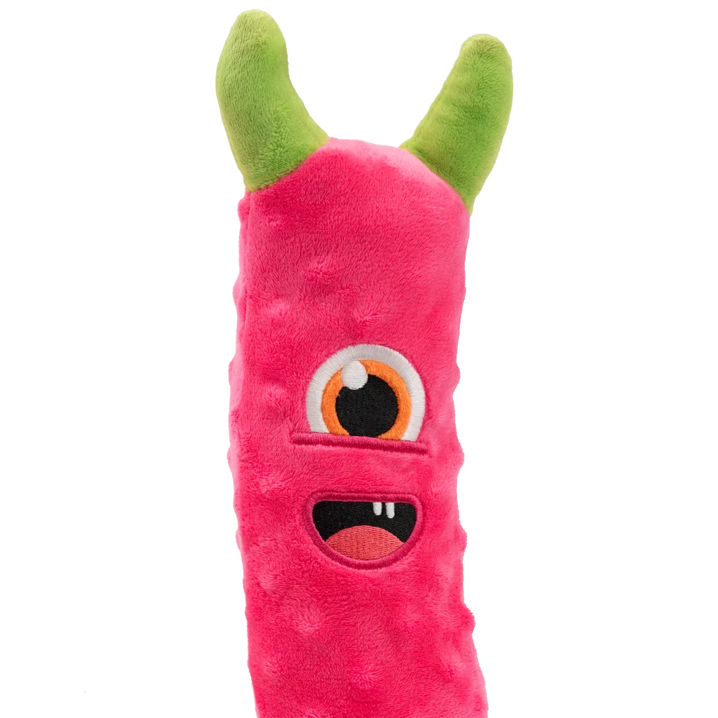 Großes Plüschspielzeug für Hunde mit 3 Quietschern, Rosa, 150 cm – Dog Comets Invaders XXL – Bild 3