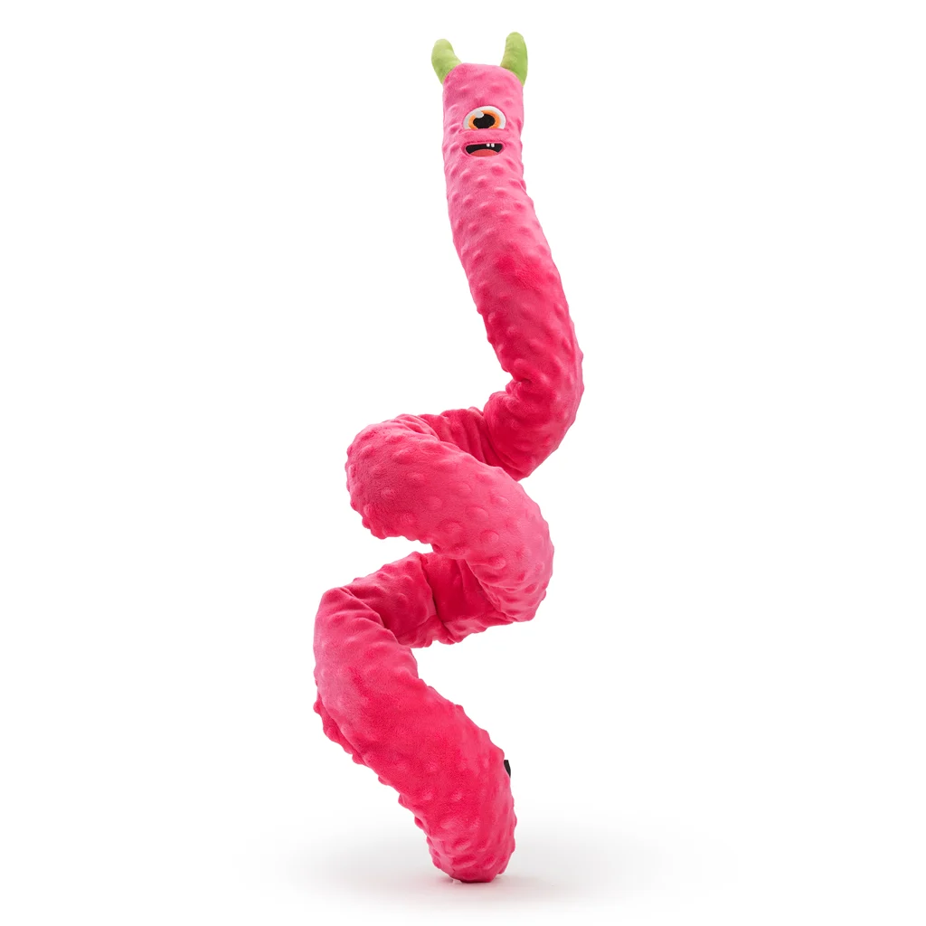 Großes Plüschspielzeug für Hunde mit 3 Quietschern, Rosa, 150 cm – Dog Comets Invaders XXL – Bild 4