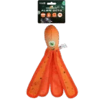 Hundespielzeug mit Quietsche und knisternden Tentakeln, M 28 cm, Orange – Dog Comets Alien Octo