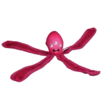 Hundespielzeug mit Quietscher und knisternden Tentakeln, 28 cm, Rosa – Dog Comets Alien Octo – Bild 2