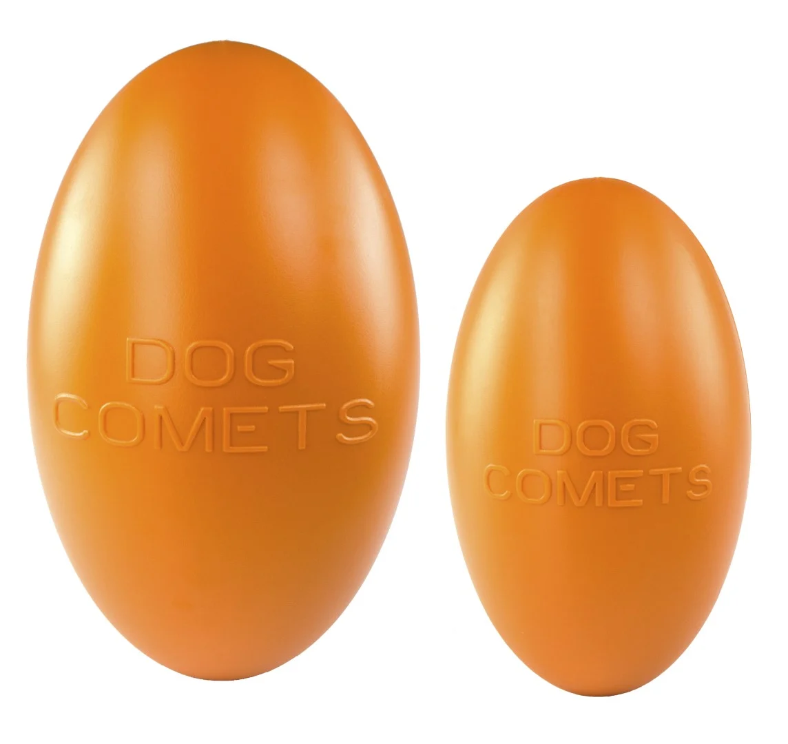 Apportierspielzeug für Hunde, schwimmfähig, 20 cm, Orange – Dog Comets Pan-Stars – Bild 4