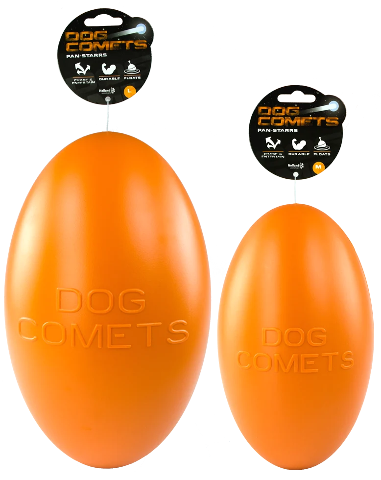 Apportierspielzeug für Hunde, schwimmfähig, 20 cm, Orange – Dog Comets Pan-Stars – Bild 2