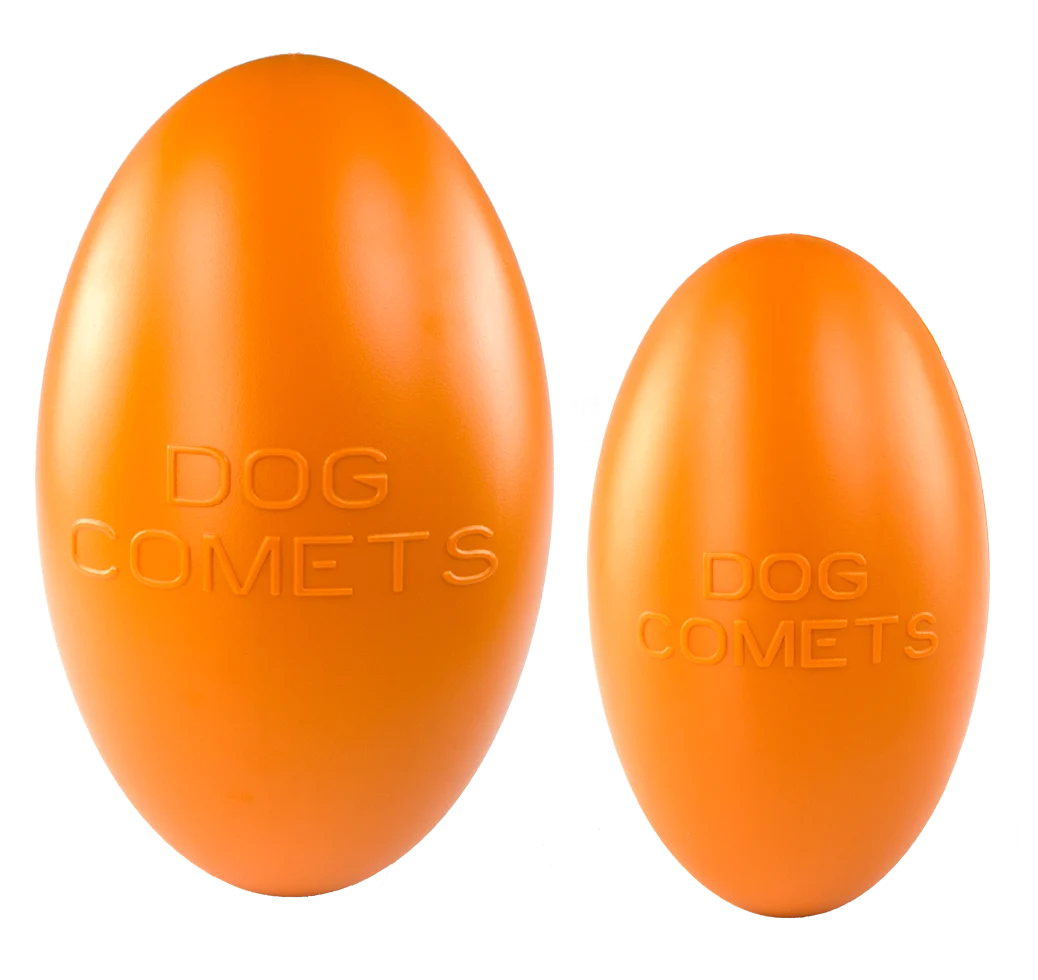 Apportierspielzeug für Hunde, schwimmfähig, 20 cm, Orange – Dog Comets Pan-Stars – Bild 3