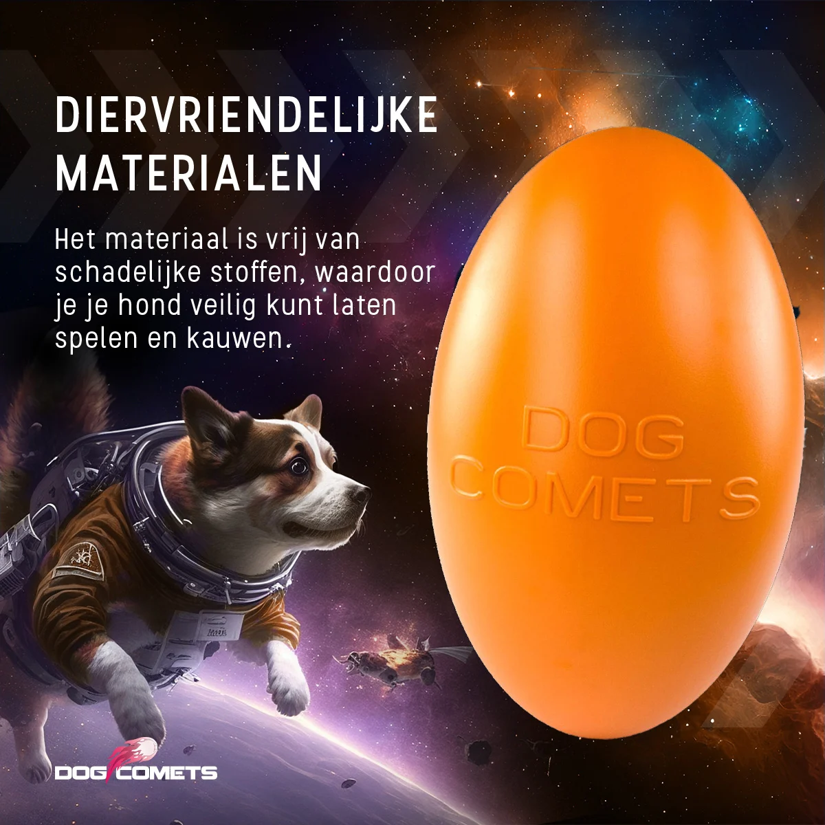 Apportierspielzeug für Hunde, schwimmfähig, 30 cm, Orange – Dog Comets Pan-Stars – Bild 4