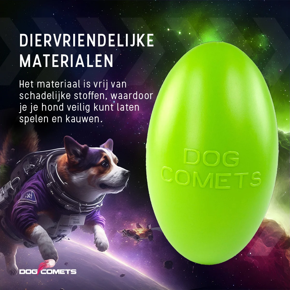 Apportierspielzeug für Hunde, schwimmfähig, 20 cm, Grün – Dog Comets Pan-Stars – Bild 4