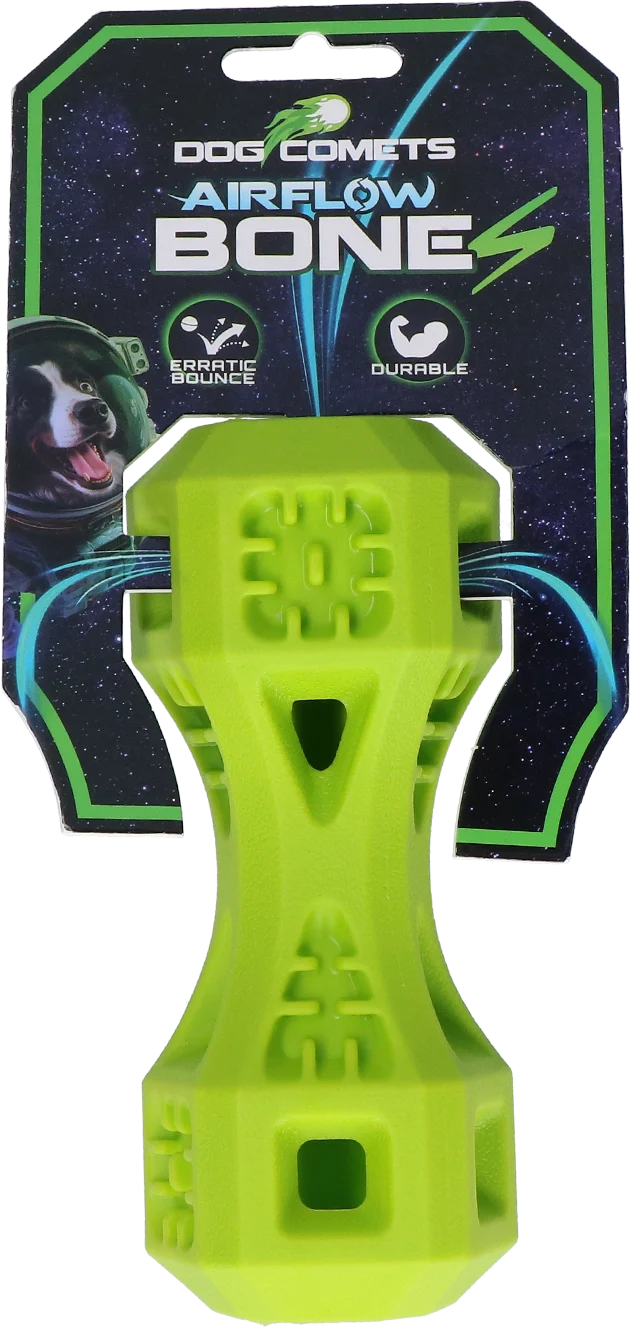 Apportierknochen mit Luftöffnungen, Grün S – Dog Comets Airflow Bone – Bild 1