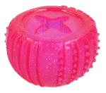 Belohnungsspielzeug aus TPR Gummi, Rosa, ø 7 cm – Dog Comets Ceres - Treat Locker – Bild 2