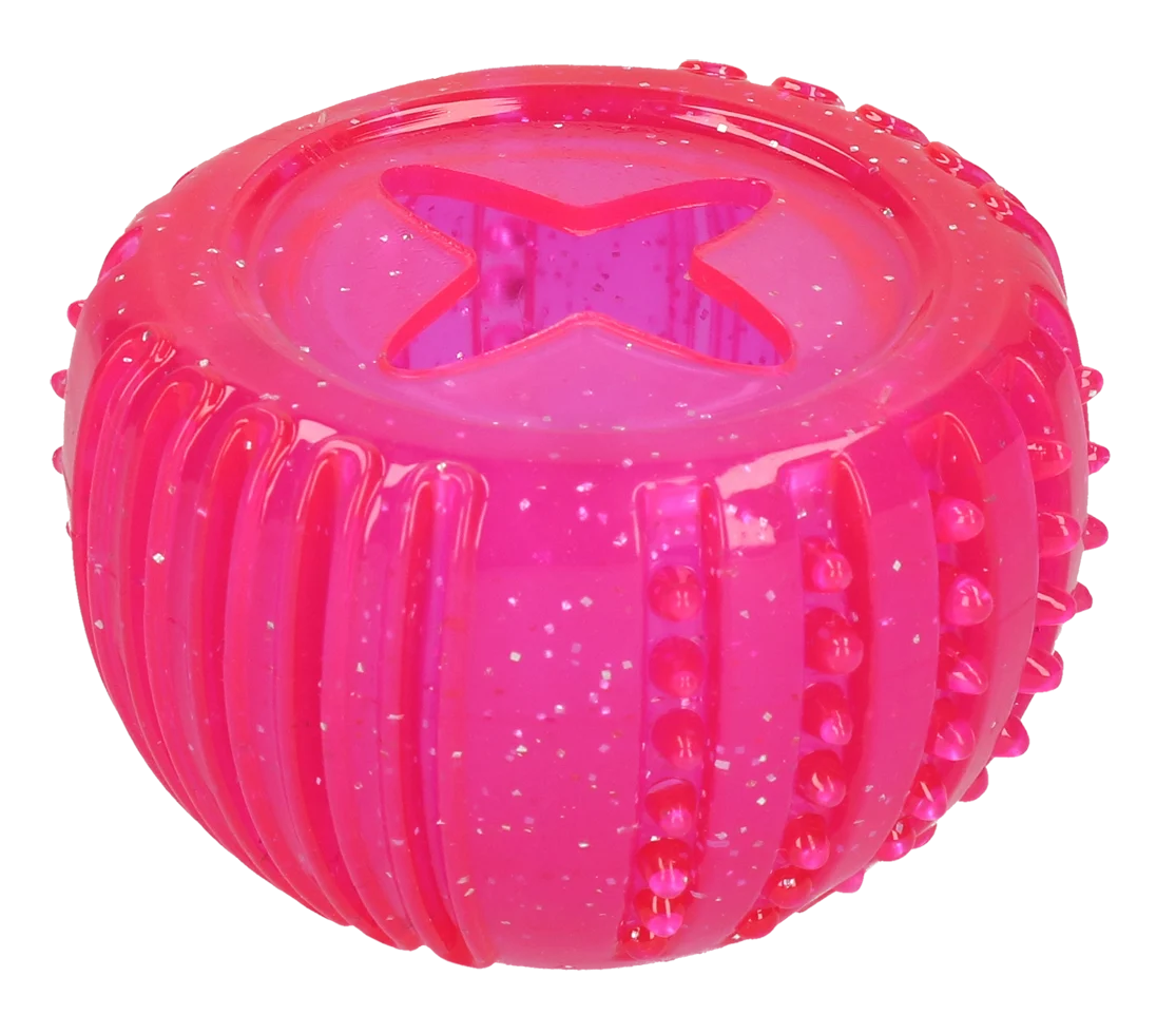 Belohnungsspielzeug aus TPR Gummi, Rosa, ø 7 cm – Dog Comets Ceres - Treat Locker – Bild 2