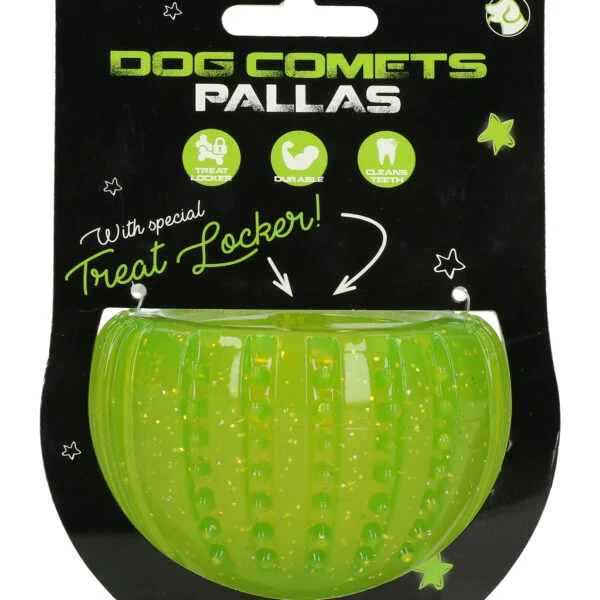 Belohnungsspielzeug aus TPR Gummi, Grün, ø 7 cm – Dog Comets Ceres - Treat Locker