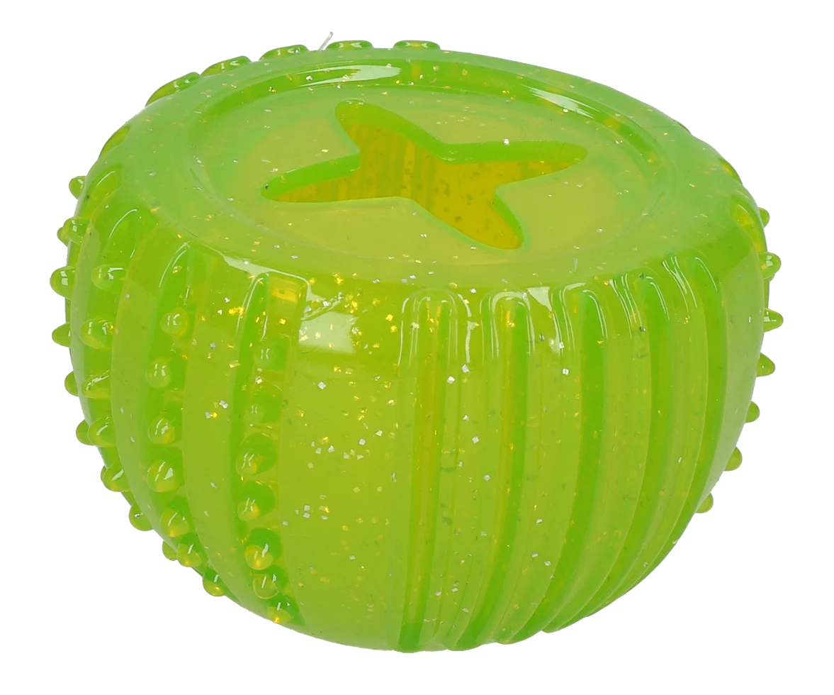 Belohnungsspielzeug aus TPR Gummi, Grün, ø 7 cm – Dog Comets Ceres - Treat Locker – Bild 2