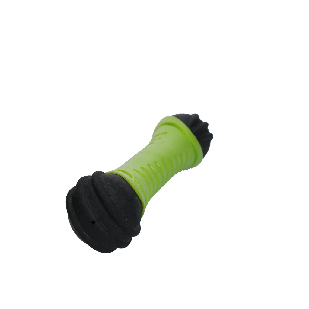 Wurfstock für Hunde mit Quietscher, 24 cm, Grün – Dog Comets Asteroid – Bild 2