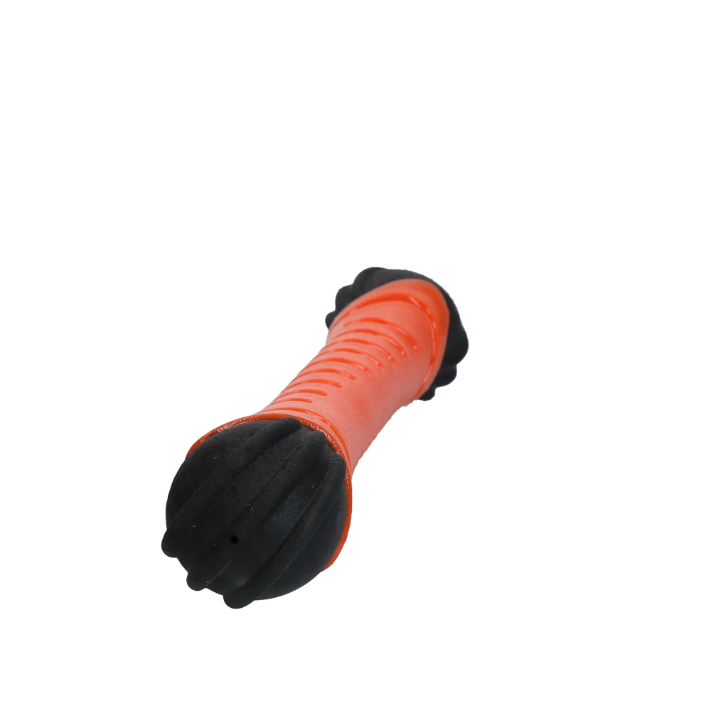 Wurfstick für Hunde mit Quietscher, 31 cm, Orange – Dog Comets Asteroid – Bild 2
