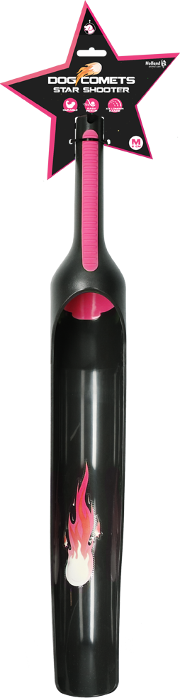 Hondenbalwerper voor Ballen tot 6 cm, Roze, 58 cm – Dog Comets Star Launcher Hunde Ballwerfer für Bälle bis 6 cm, Rosa, 58 cm – Dog Comets Star Launcher