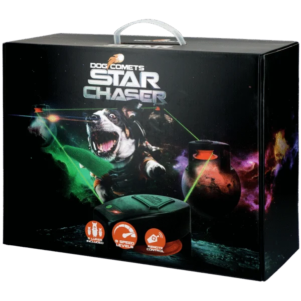 Hetzspielzeug für Hunde mit Fernbedienung und 3 Lockködern – Dog Comets Star Chaser