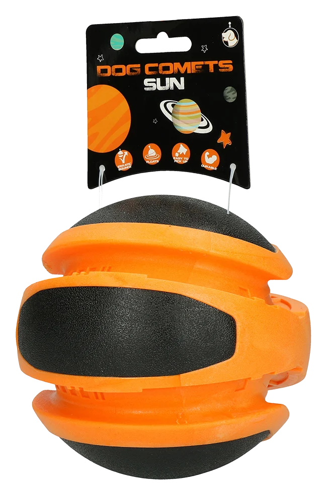 Springender Hundeball Orange, 14 cm – Dog Comets Planets – Bild 1
