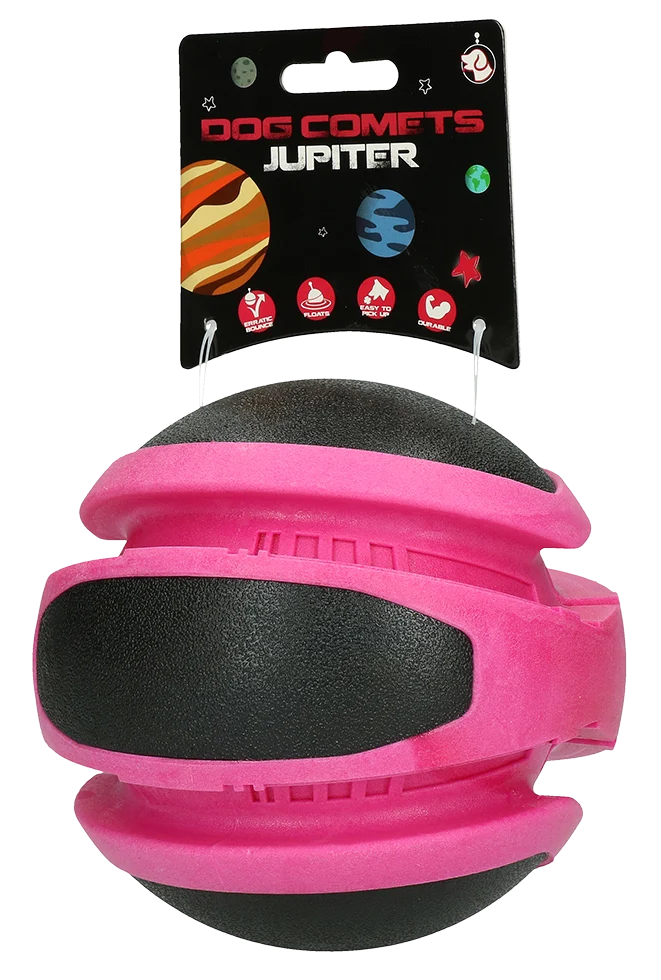 COME042D2.png Springender Hundeball Rosa, 14 cm – Dog Comets Planets – Bild 1