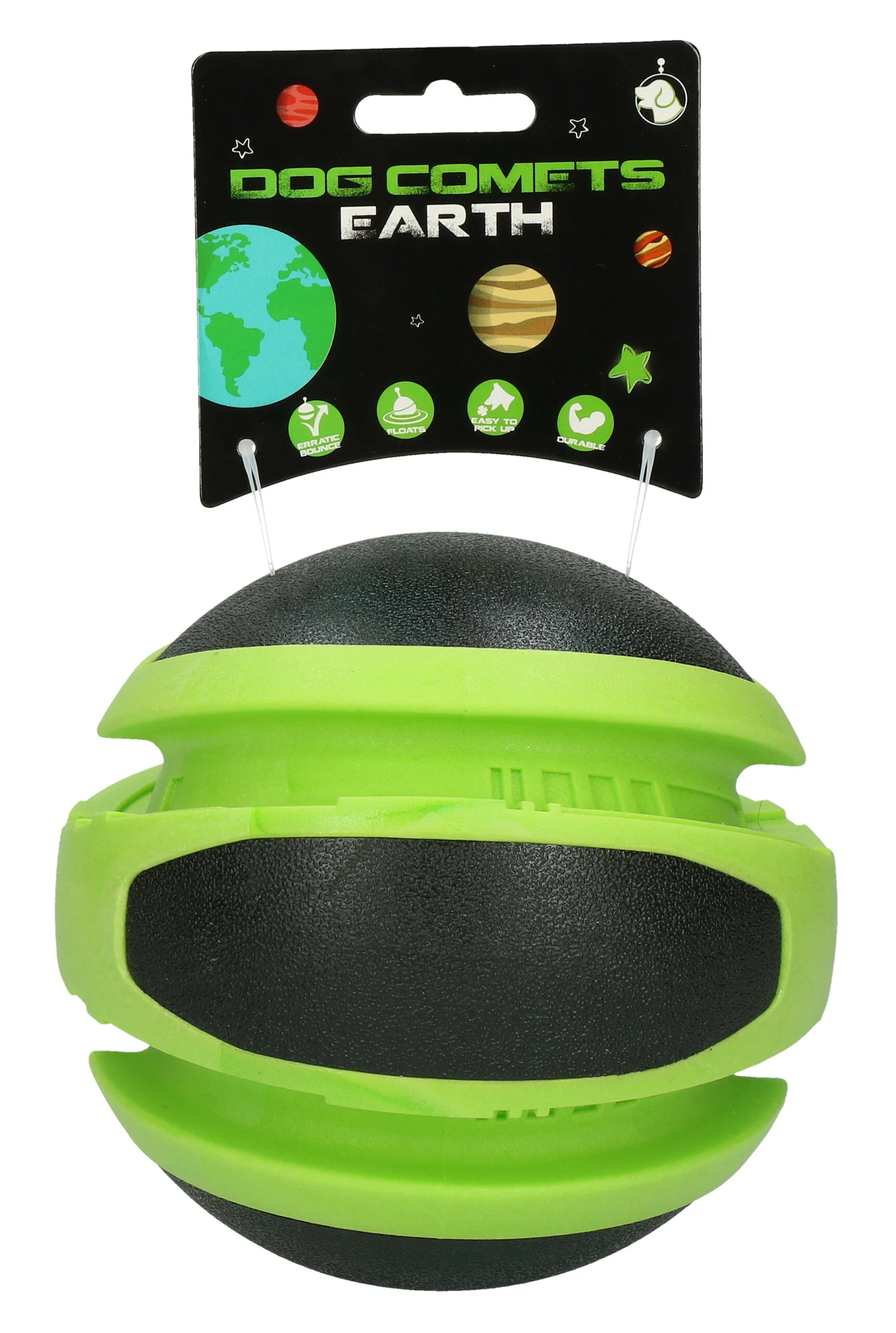 Hüpfender Hundeball, Grün, Ø 14 cm – Dog Comets Planets – Bild 2