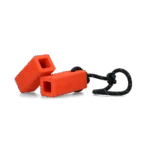 Apportierdummy mit Seil, schwimmfähig, 20 x 4 x 4 cm, Orange – Dog Comets Orion – Bild 2