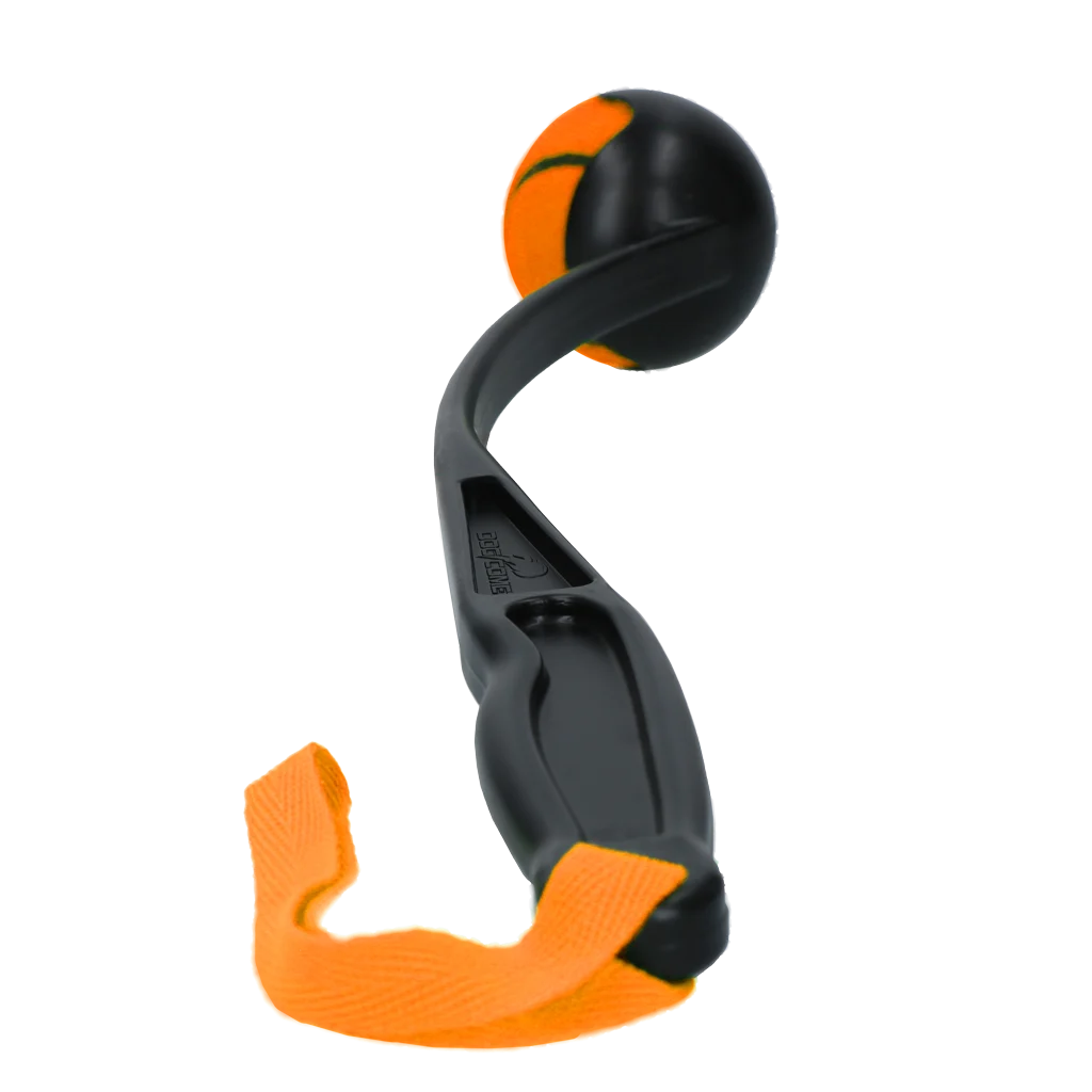 Ballwerfer für Hunde mit Tennisball M, 48 cm, Orange – Dog Comets Launcher – Bild 3