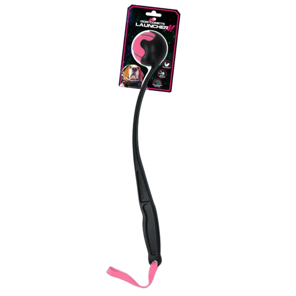 Ballwerfer für Hunde mit Tennisball M, 48 cm, Rosa – Dog Comets Launcher