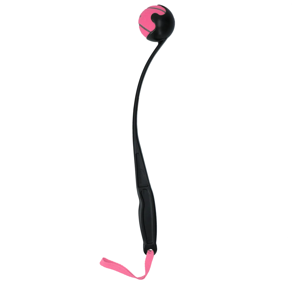 Ballwerfer für Hunde mit Tennisball M, 48 cm, Rosa – Dog Comets Launcher – Bild 2