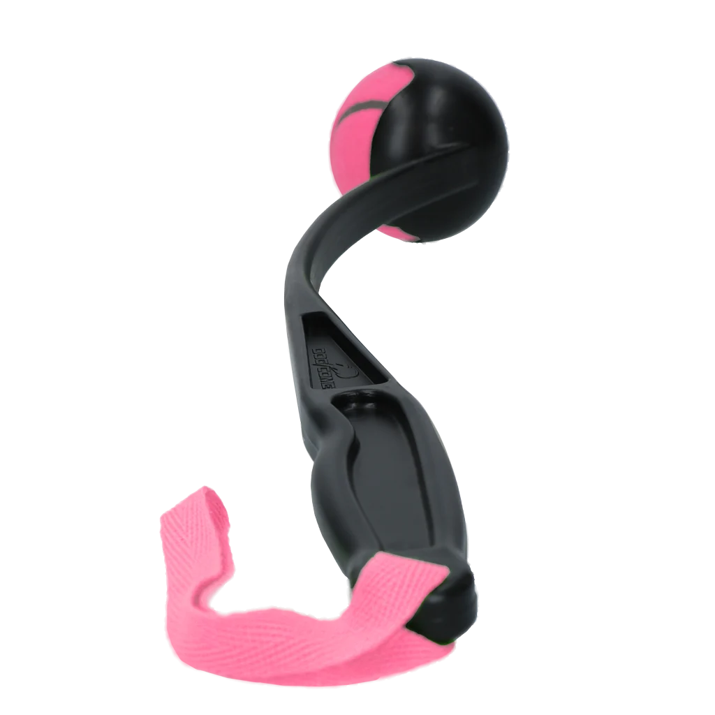 Ballwerfer für Hunde mit Tennisball M, 48 cm, Rosa – Dog Comets Launcher – Bild 3