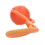 Hundeball mit reflektierendem Seil, schwimmfähig, Orange – Dog Comets Vortex Loop – Bild 2