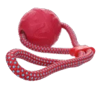 Hundeball mit reflektierendem Seil, schwimmfähig, Rosa – Dog Comets Vortex Loop – Bild 2