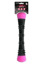 Wurfstock aus Gummi mit Quietscher, L 32 cm, Pink – Dog Comets Meteor