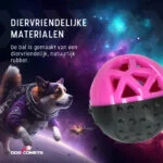 Gummiball für Hunde mit Quietschie, rosa – Dog Comets Moonstone – Bild 6