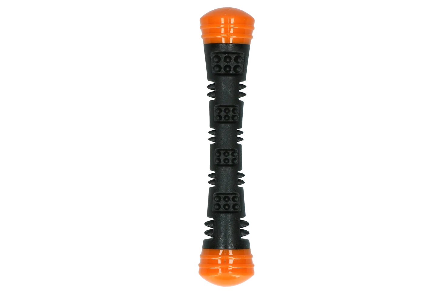 Wurfstange aus Gummi mit Quietscher, S 23 cm, Orange – Dog Comets Meteor – Bild 3
