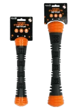 Wurfstange aus Gummi mit Quietscher, L 32 cm, Orange – Dog Comets Meteor – Bild 5