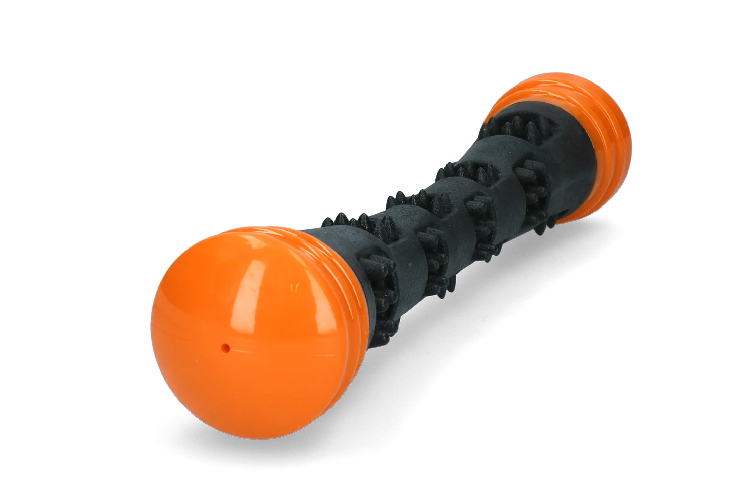 Wurfstange aus Gummi mit Quietscher, L 32 cm, Orange – Dog Comets Meteor – Bild 4