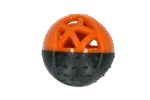 Gummiball für Leckerlis mit Quietscher, Orange – Dog Comets Moonstone – Bild 2