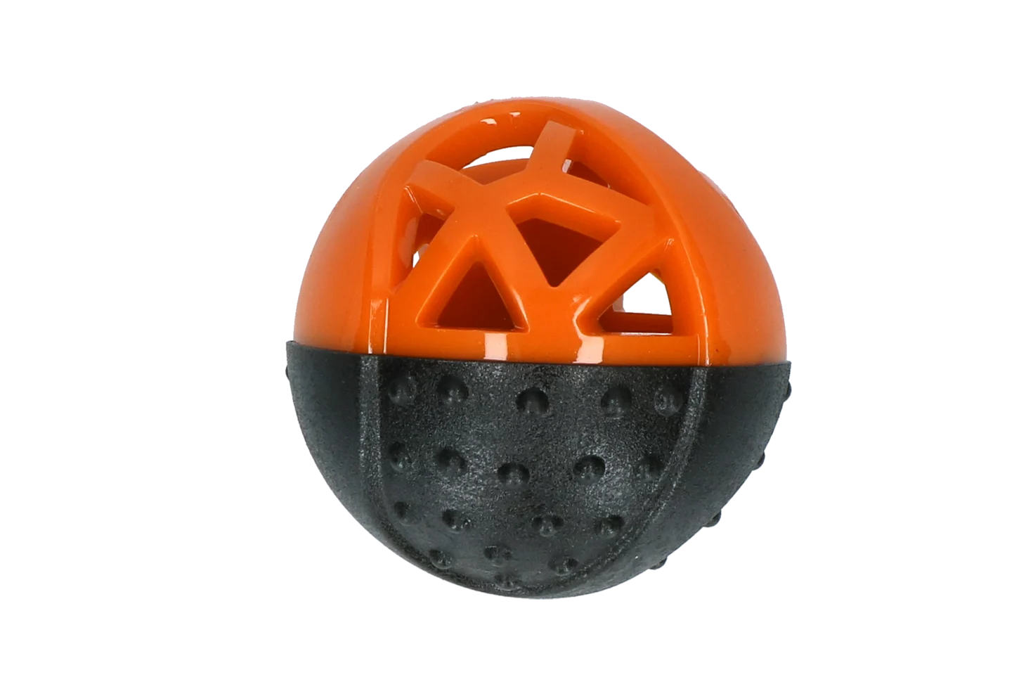 Gummiball für Leckerlis mit Quietscher, Orange – Dog Comets Moonstone – Bild 2