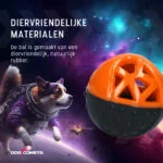 Gummiball für Leckerlis mit Quietscher, Orange – Dog Comets Moonstone – Bild 5
