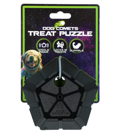 Dog Comets Treat Puzzle – Hundepuzzleball mit drehbaren Teilen und Kichergeräusch