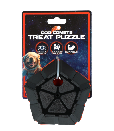 Dog Comets Treat Puzzle – Hundepuzzleball mit drehbaren Teilen und Kichergeräusch