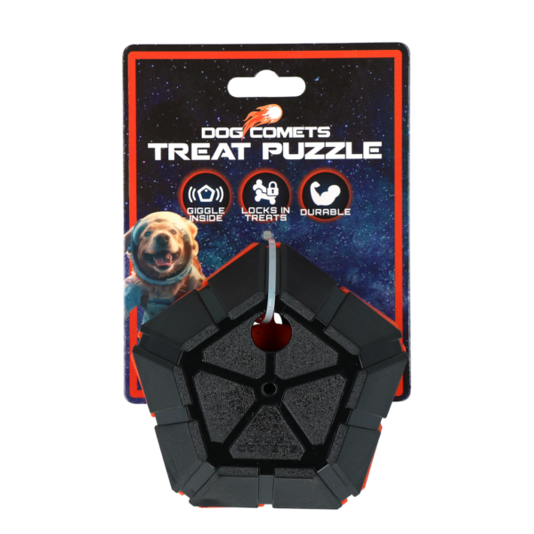 Dog Comets Treat Puzzle – Hundepuzzleball mit drehbaren Teilen und Kichergeräusch