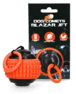 Hundeball mit einziehbarer Schnur, Orange – Dog Comets Blazar Jet