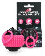 Hundeball mit einziehbarem Seil, Rosa – Dog Comets Blazar Jet