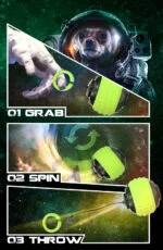 Hundeball mit einziehbarem Seil, Grün – Dog Comets Blazar Jet – Bild 2